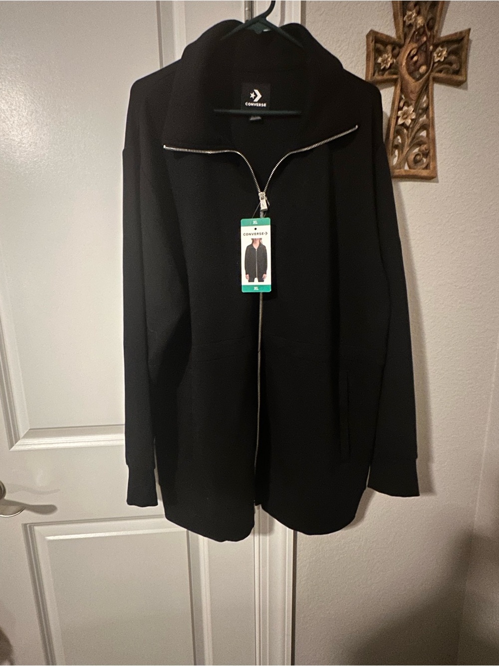 Converse Men's Black Zip-Front Jacket